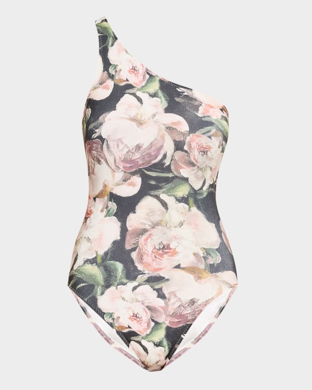 Peony Asymmetric One-Piece Swimsuit